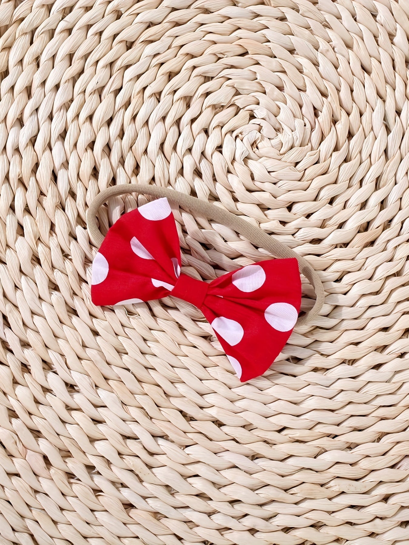 Toddler Girl's Polka Dot Print Dress & Headwear Set