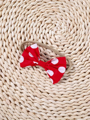 Toddler Girl's Polka Dot Print Dress & Headwear Set