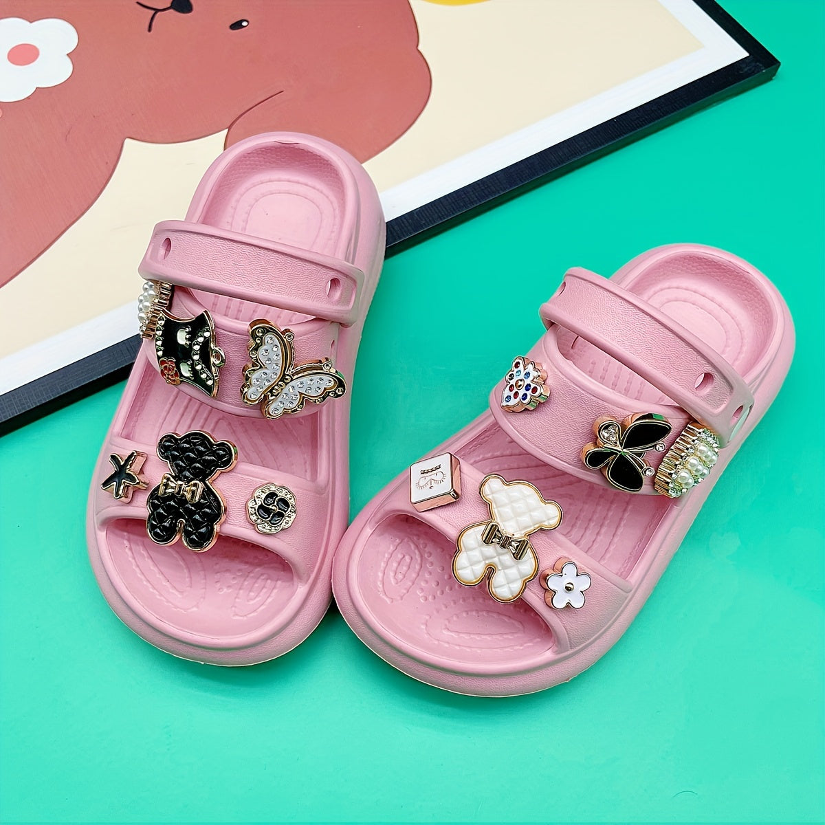 Girls' Breathable Open Toe Sandals Lightweight Comfort Anti-Slip Beach Summer