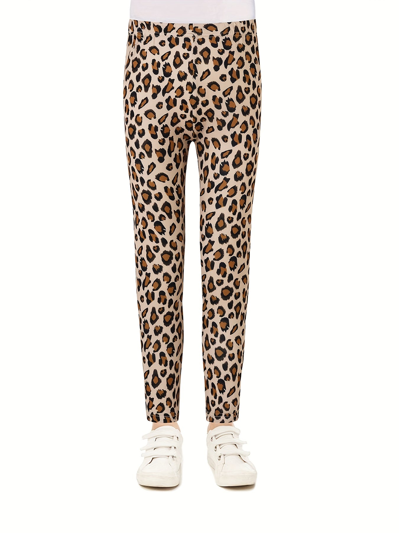 Leopard Graphic Stretch Casual Leggings Pants Kids Summer