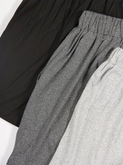 3 Pack Women's Plus Size Casual Elastic Drawstring Shorts