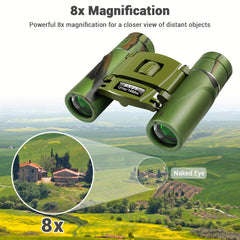 8x21 Compact Binoculars High Definition Lightweight Handheld Telescope