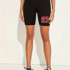 Women's Activewear Printed Shorts Elastic High Waist Casual Sports Yoga Shorts