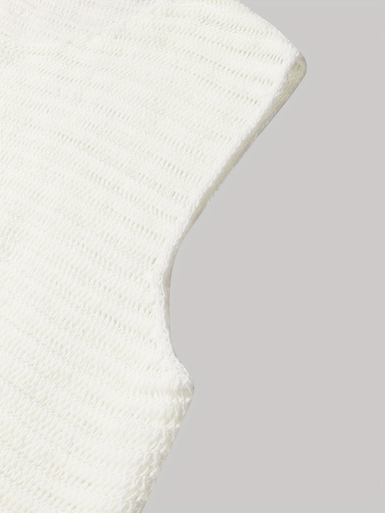 Sleeveless Knitted Top Summer Solid Casual Top Women's Clothing