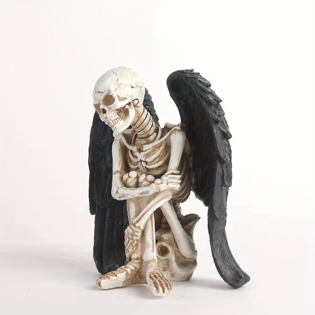 Resin Skeleton Angel Halloween Decor