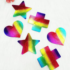 Rainbow Disposable Nipple Pasties Self Adhesive Women's Lingerie