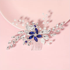 Bridal Hair Comb with Faux Pearl and Crystal Insert
