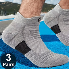 3 Pairs Cotton Anti slip Low cut Socks for Sports