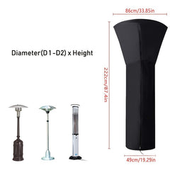 Outdoor Patio Heater Cover 210D Oxford Fabric Waterproof