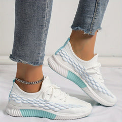 Women's Mesh Breathable Sports Shoes Lightweight Platform Travel Walking Shoes