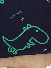 Cute Dino Tee for Boys' Summer Fun