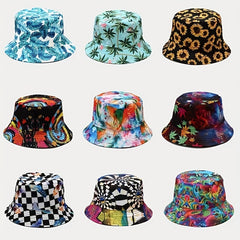 Reversible Bucket Hat Lightweight Casual Sun Hat Spring & Summer