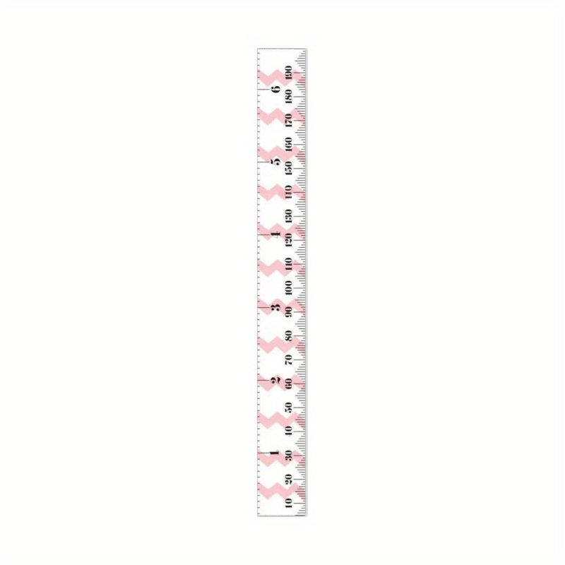 Pink Block Height Growth Chart Ruler for Kids Bedroom Nursery Wall Decor