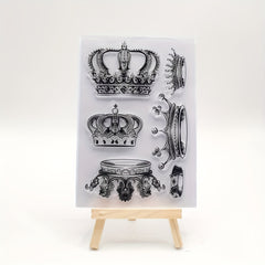 1pc Crown DIY Decorative Painting Tools Silicone Transparent Stamp