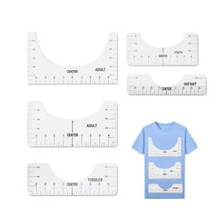 4pcs T shirt Ruler Guide For Vinyl Round PVC Alignment Heat Press 25