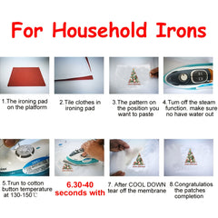 Christmas Cat Iron On Decals For Clothing HTV Heat Transfer Stickers