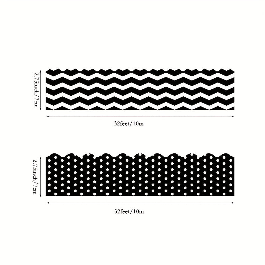 Wavy Polka Dot Bulletin Board Border for Classroom Decorations