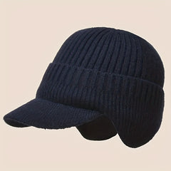 Knitted Winter Hat with Earmuffs for Warmth