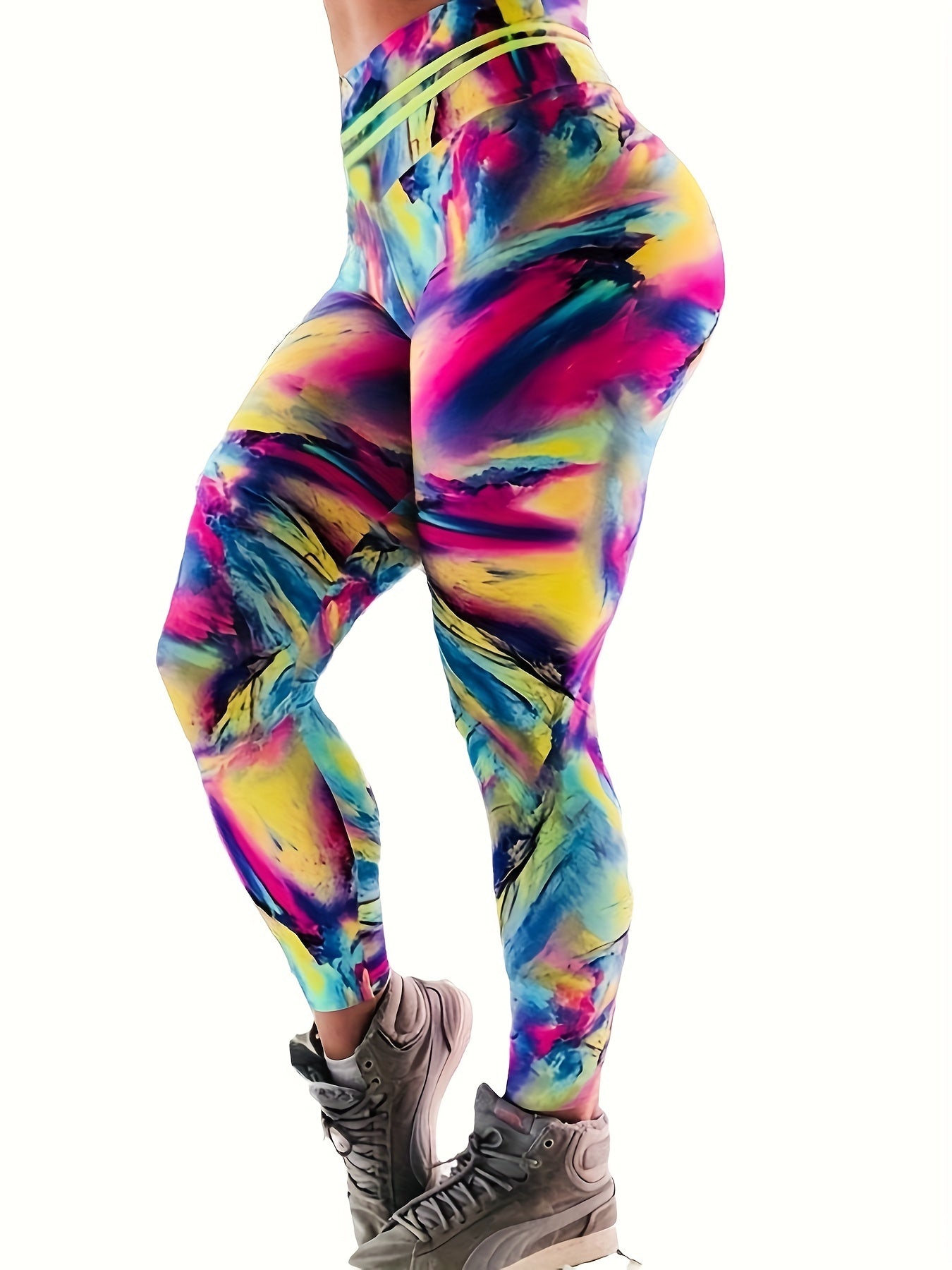 Colorful Graffiti High Waist Seamless Yoga Pants