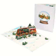 3D Pop up Christmas Card Merry Christmas Handcrafted Greeting Card