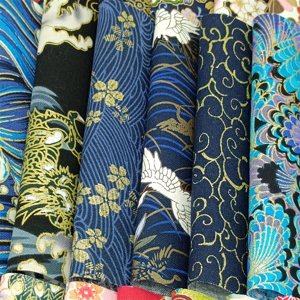 50pcs Japanese Style Cotton Fabric PreCut - DIY Sewing Supplies for Patchwork