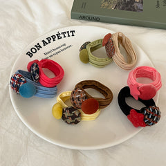 Sweet Candy Head Rope Hair Tie - Versatile Elastic Band for Girls