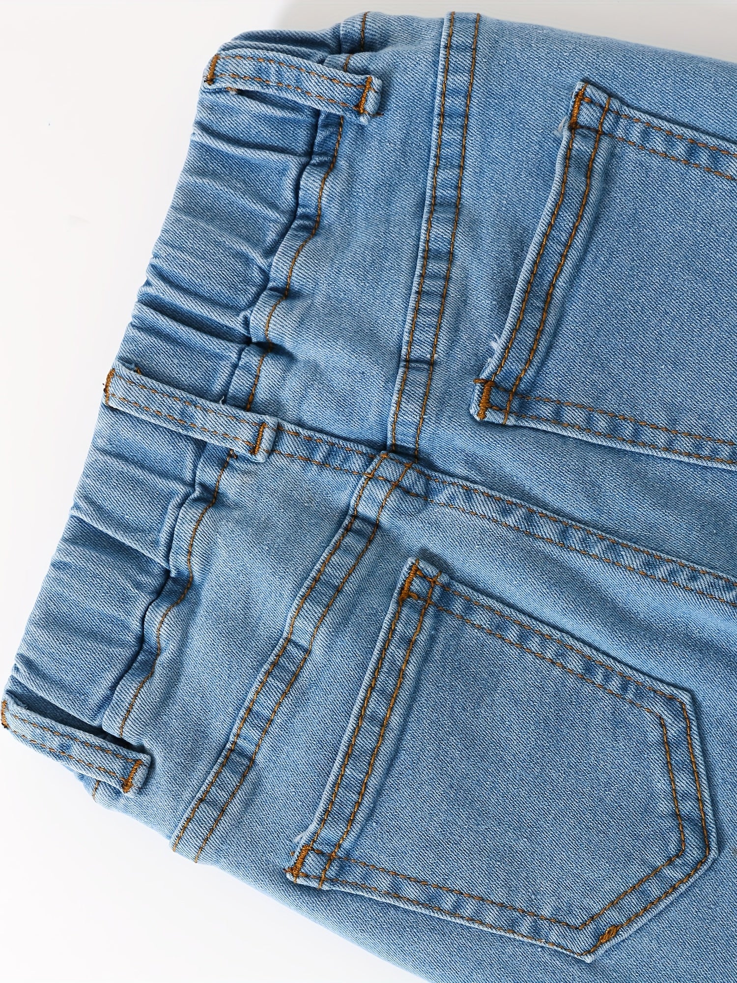 Toddler Girls Washed Jeans Skinny Slim Fit Denim Pants Kids Summer Clothes