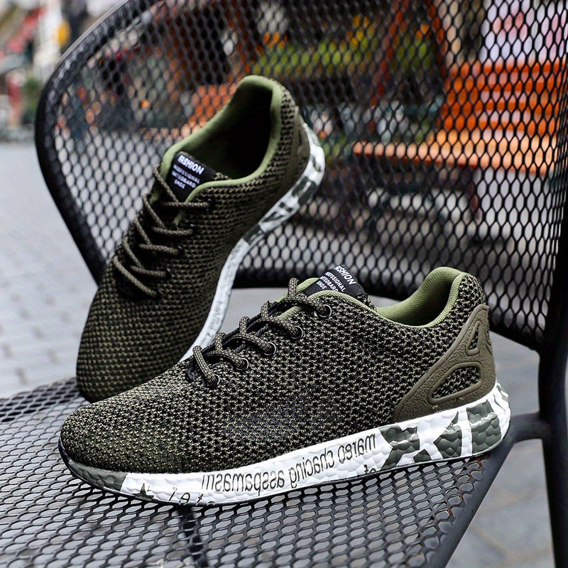 Men's Lace up Sneakers Comfortable Walking Shoes