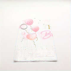 Pink Rose Golden Tablecloth Disposable Party Table Cover