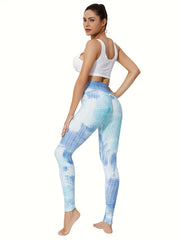 Tie Dye High Stretch Sports Leggings High Waist Yoga Running Pants