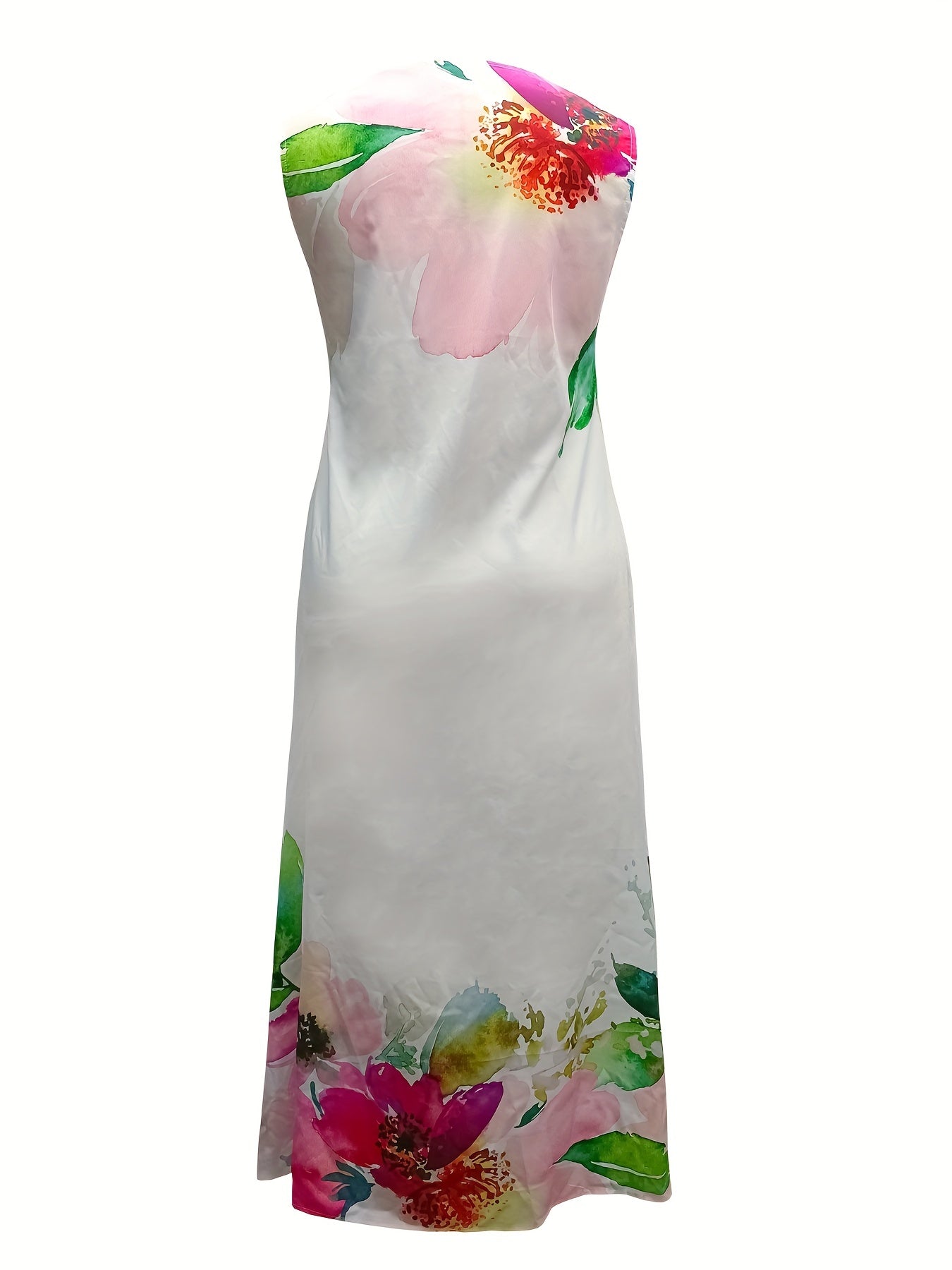 Floral Print Maxi Tank Dress