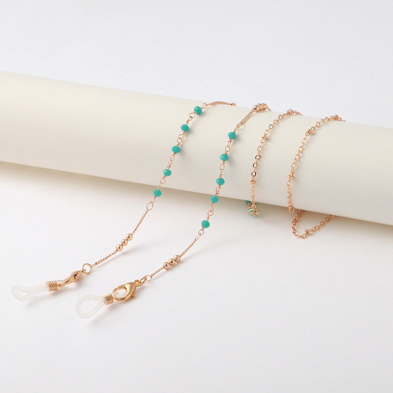 Beaded Glasses Anti Slip Mask Chain Strap Lanyard