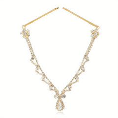 Rhinestone Head Piece Head Chain for Prom Party