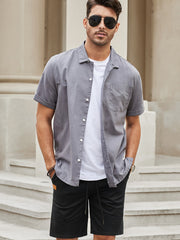 Men's Cotton Casual Shorts with Drawstring