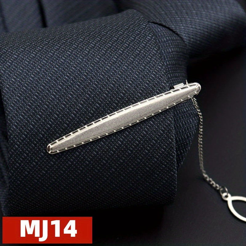 Men's Tie Clip Silvery Business Collar Clip