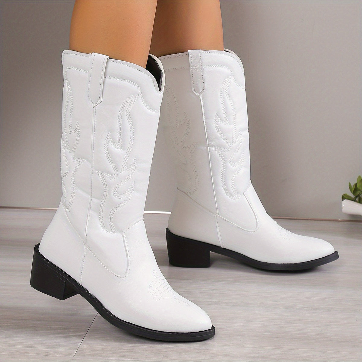 Women's Faux Leather Equestrian Sport Boots Solid Outdoor High Boots