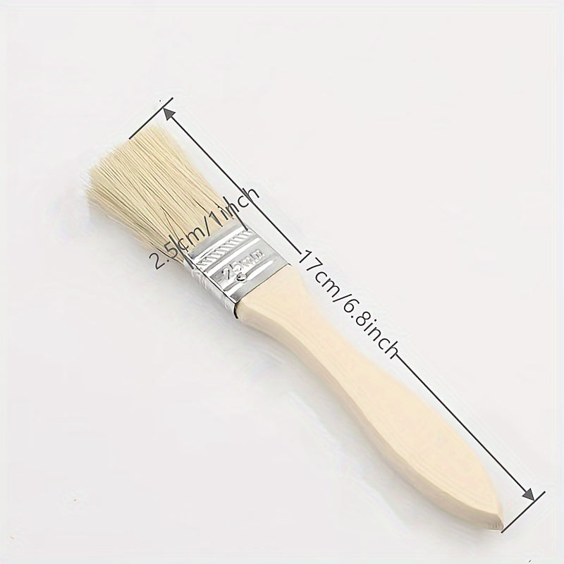5pcs Wooden Handle Paint Brush Cleaning Sweeping Gray Hair Brush