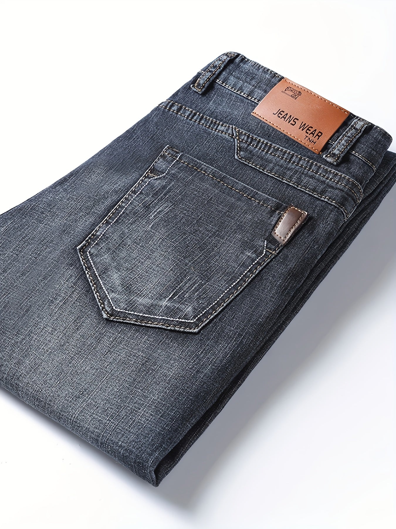 Men's Streetwear Washed Jeans for Spring Autumn