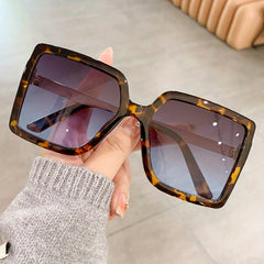 Oversized Square Sunglasses Gradient UV400