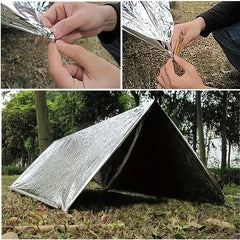 1pc PET Multifunctional First Aid Sunscreen Insulation Blanket