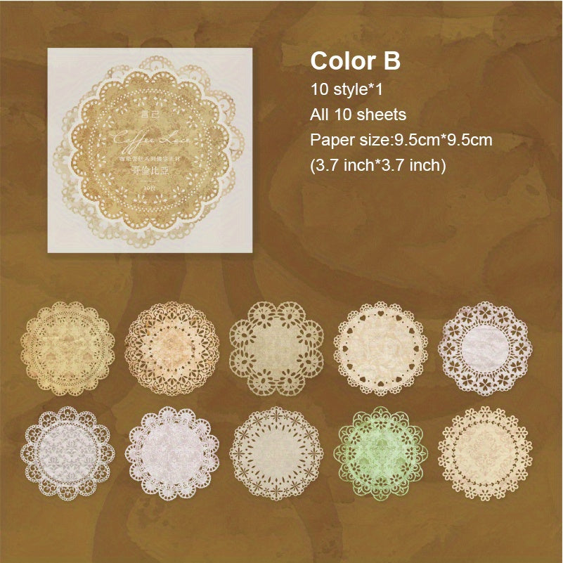 Vintage Lace Scrapbooking Supplies Flower Frame Paper DIY Junk Jou