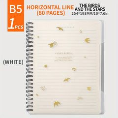B5 Coil Notebook 60 Sheets Ultra Thick for Student Diary Memo Pad