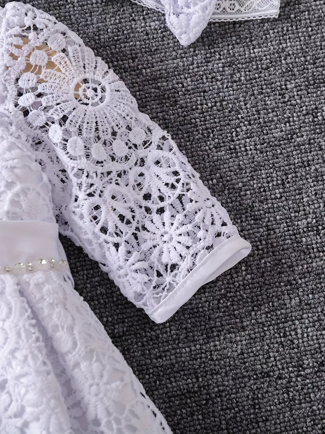 Boho Style Flower Hollow Out Little Girls Princess Dress