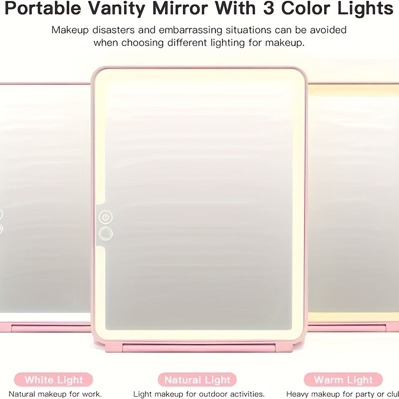 Portable Folding Mirror with 10x Magnifying Mirror