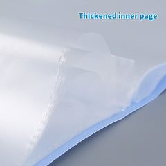 4pcs Gray Waterproof Archive Folder A4 Size Thickened File Bag