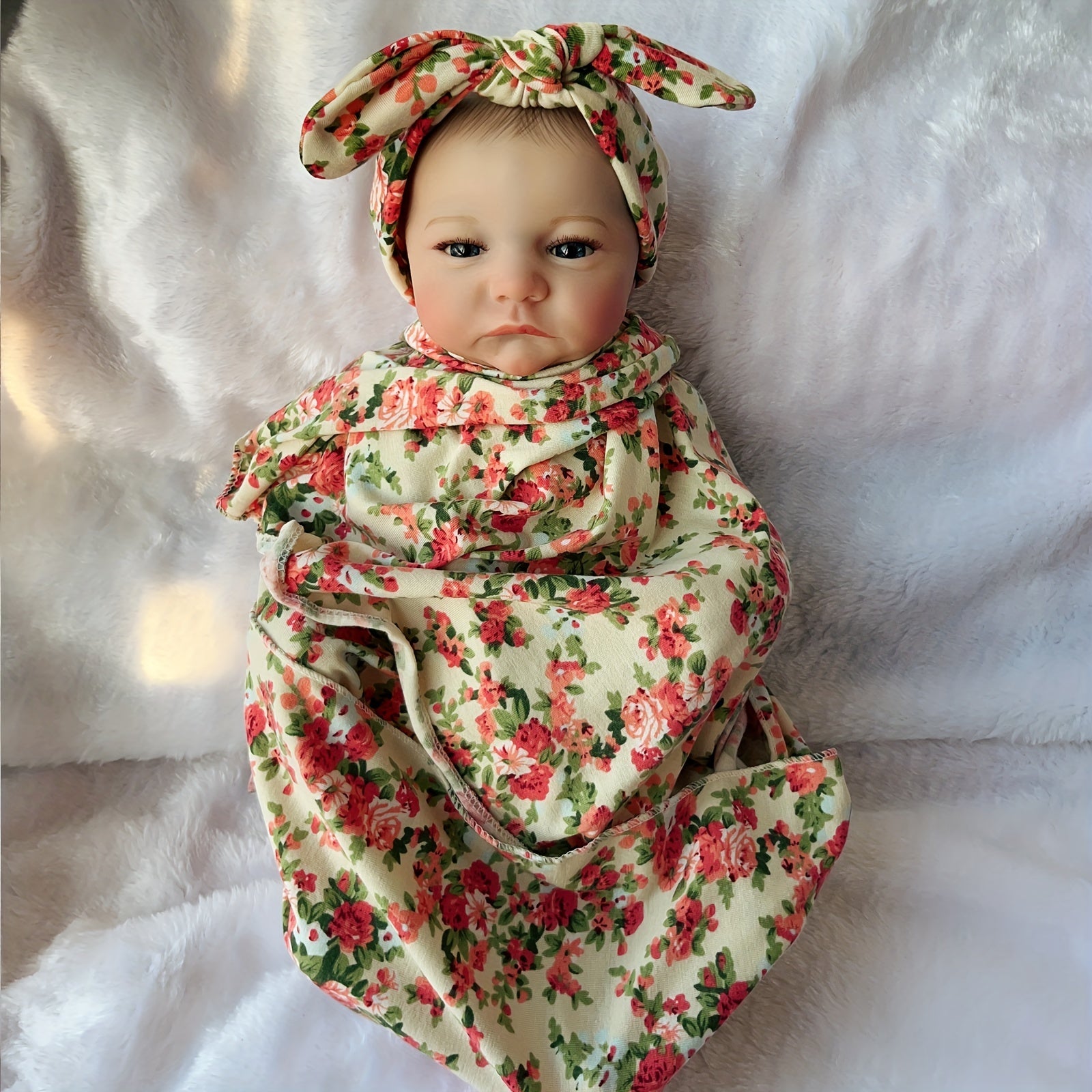 Reborn Baby Doll Hand Painted Baby Size 3D Skin Veins Collectible Art Doll