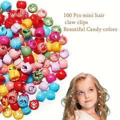 100pcs Mini Claw Hair Clips For Girls Tiny Hairpin Plastic Hair Claws