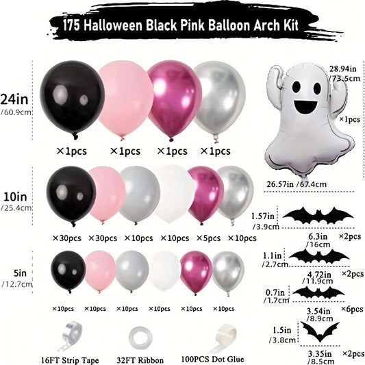 Halloween Balloon Garland Arch Kit with Skull Balloons
