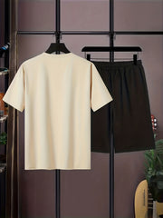 Boys 2pcs T shirt & Elastic Waist Shorts JUICE WORLD Print