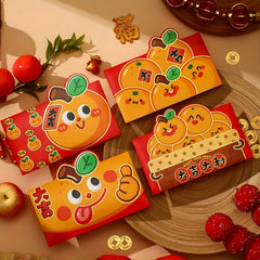 4pcs Dragon Year Red Envelope Colorful Zodiac Red Packet